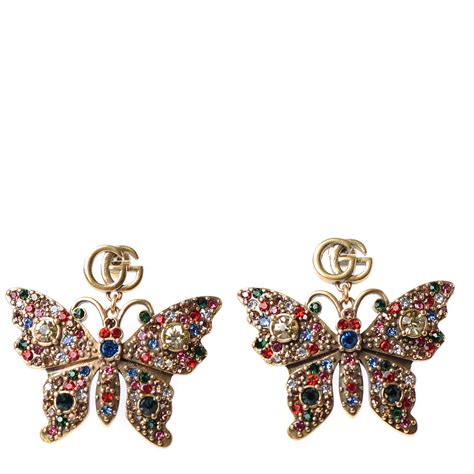 gucci butterfly earrings|gucci earrings on model.